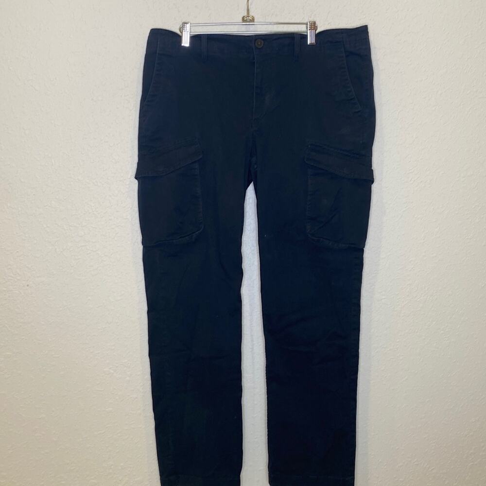 Timberland Men’s Navy Blue Cargo Straight Leg Trousers Casual Cotton Sz 36 x 32